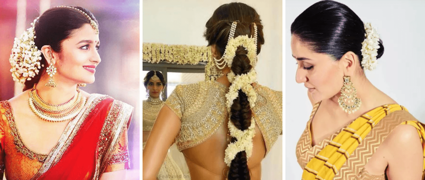 15 Gajra Hairstyles That You Can Pull Off With Any Indian Outfit!