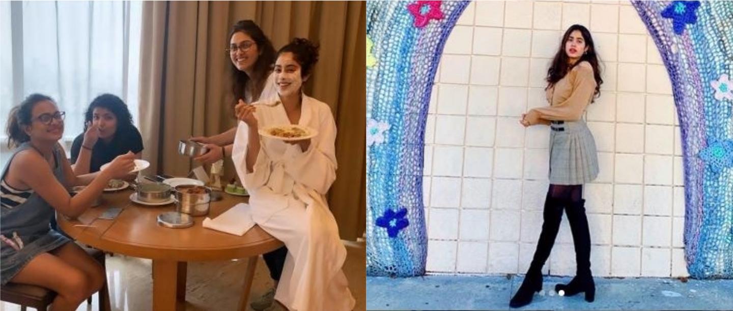 Biryani &amp; Face Pack FTW: Janhvi Kapoor&#8217;s Girls&#8217; Night After Her US Vacay Is So Relatable!
