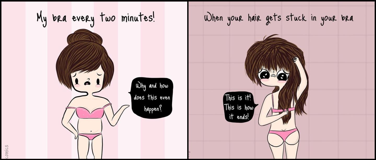 Even Though We&#8217;re Not Wearing Bras Lately, These 9 Illustrations Are Relatable AF
