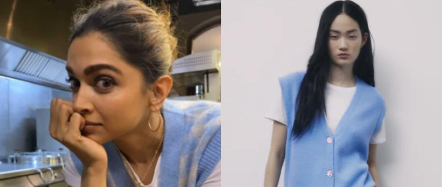 Deepika Padukone Wore A Budget Sweater Vest From Zara So Naturally, We Found The Exact One