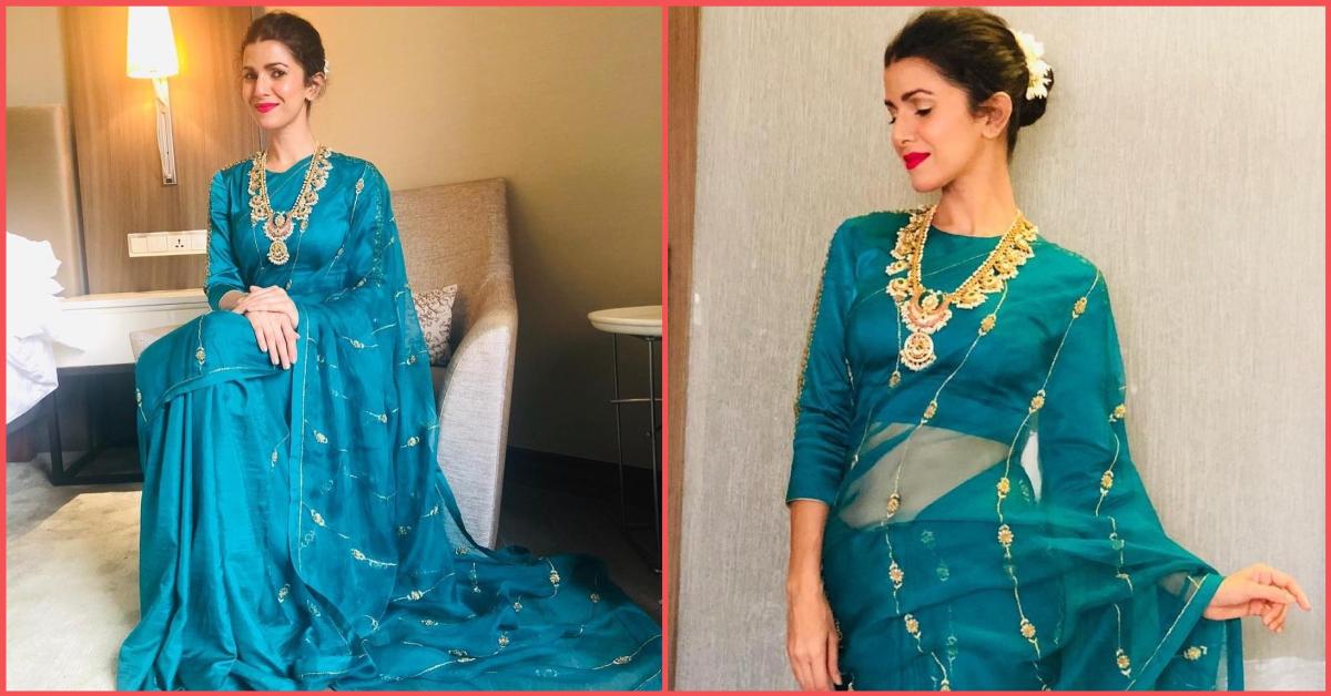 Airlift That: Nimrat Kaur&#8217;s Saree Will Make You Wanna Steal That Teal This Diwali!