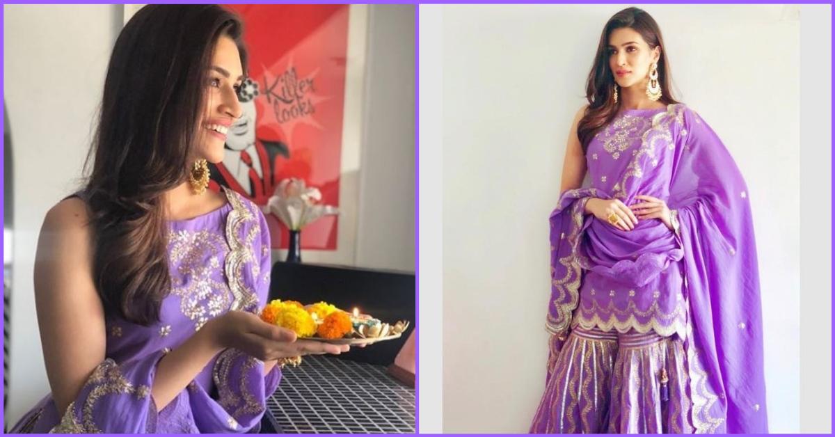 Kriti Sanon&#8217;s Ultra Violet Sharara Is What You Need To Look Ultra Chic This Party Season