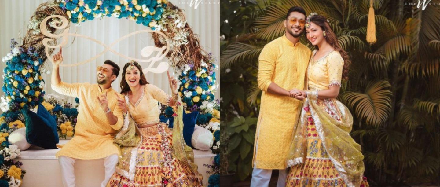 Vibrant Outfits &amp; Dazzling Smiles: Inside Pics From Gauhar-Zaid&#8217;s Beautiful Haldi Ceremony
