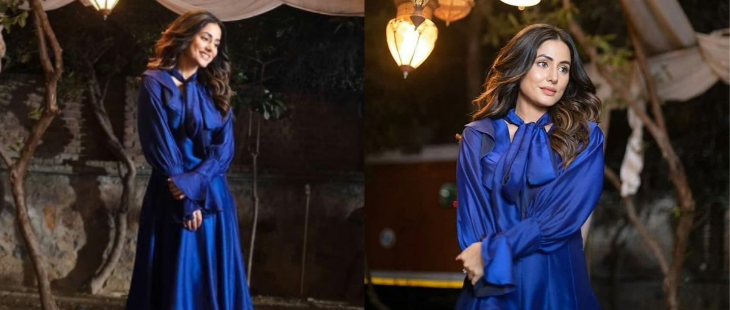 Embracing The Blues! Hina Khan Makes A Fashionable Re-Entry To Insta &amp; We Are Awestruck