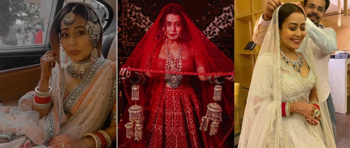A Big Fat Shaadi, Some Deja Vu &amp; 5.5 Lehengas: Decoding Neha Kakkar&#8217;s Wedding Wardrobe