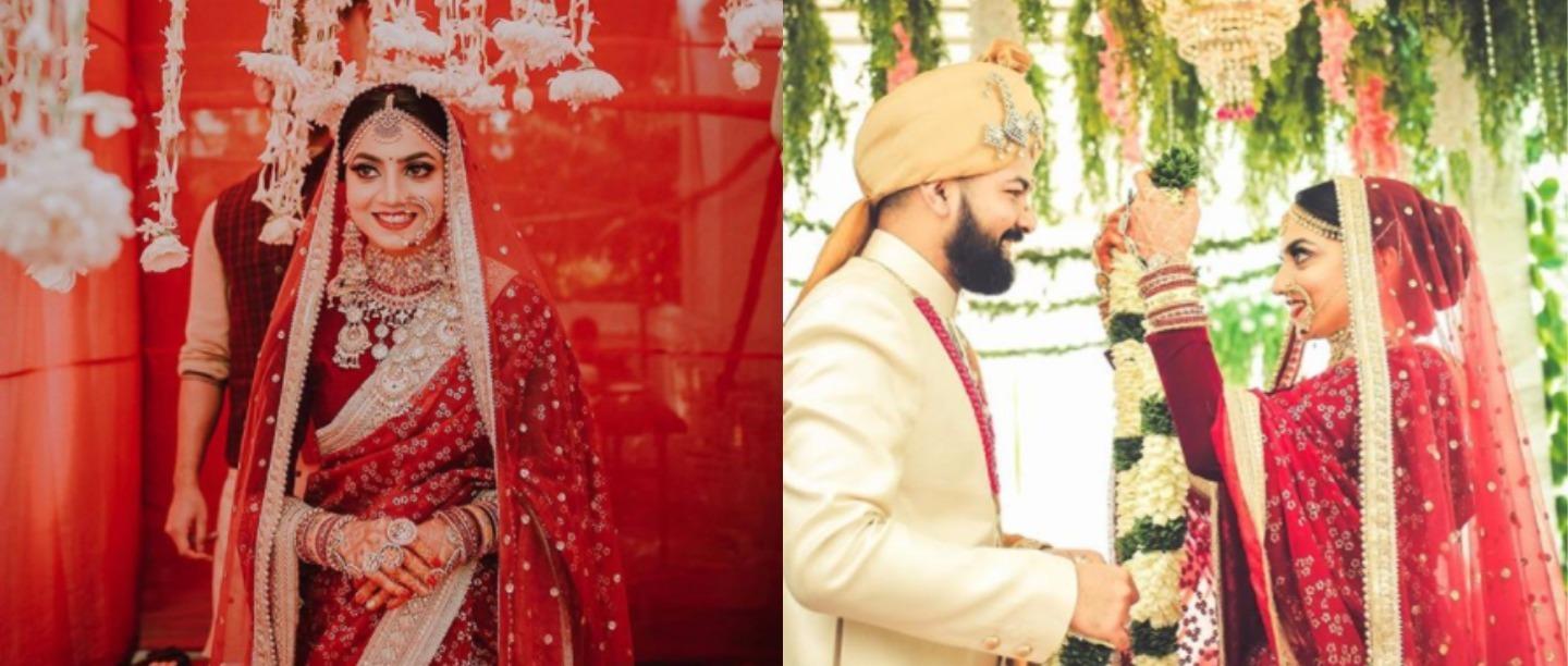 Classic &amp; How! This Bride&#8217;s Traditional Red Saree Will Leave You Lovestruck