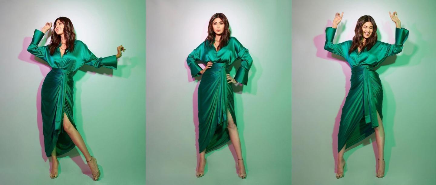 Shilpa Shetty&#8217;s Green Silk Separates Have Killed Every Other Party Outfit For Us