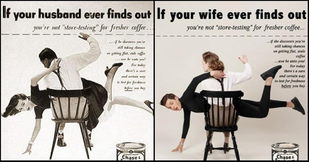 This Artist Switches Gender Roles In Vintage Ads To Expose Glaring Sexism