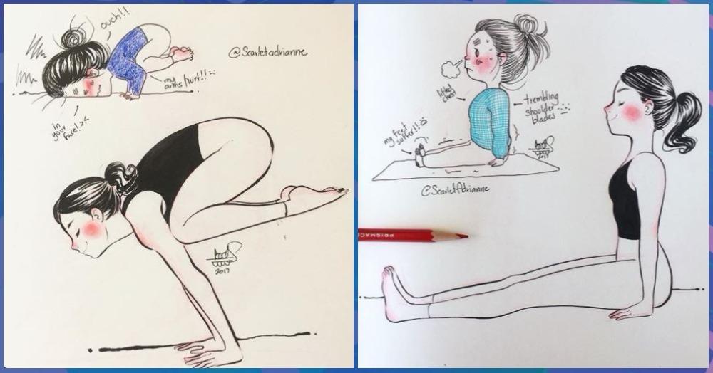 These Hilarious Illustrations On The Struggles Of Doing Yoga Are So. On. Point!