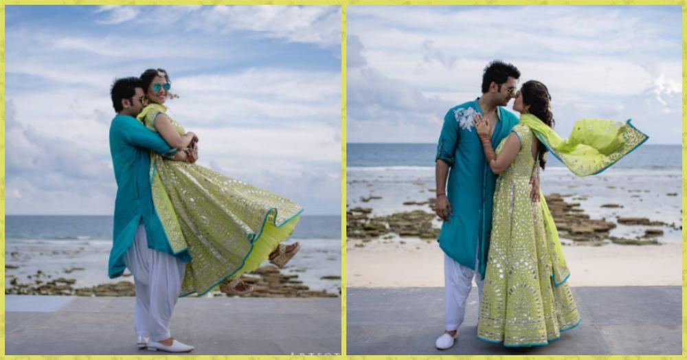 This Couple’s Beachside Pre-Wedding Shoot Looks Straight Out Of A Fairytale!