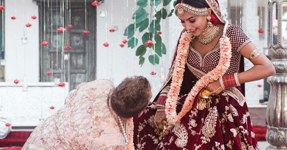 In A Powerful Insta Post, This Bride Shared Why Her Hubby Touched Her Feet After The Wedding