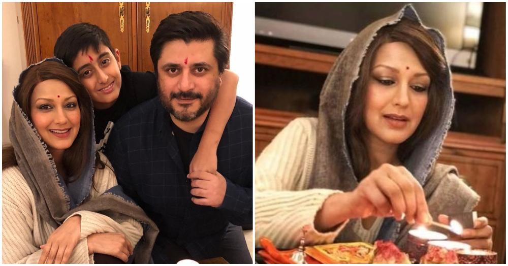 See Pics: Sonali Bendre Celebrates An &#8216;Unconventional&#8217; Diwali With Family In New York