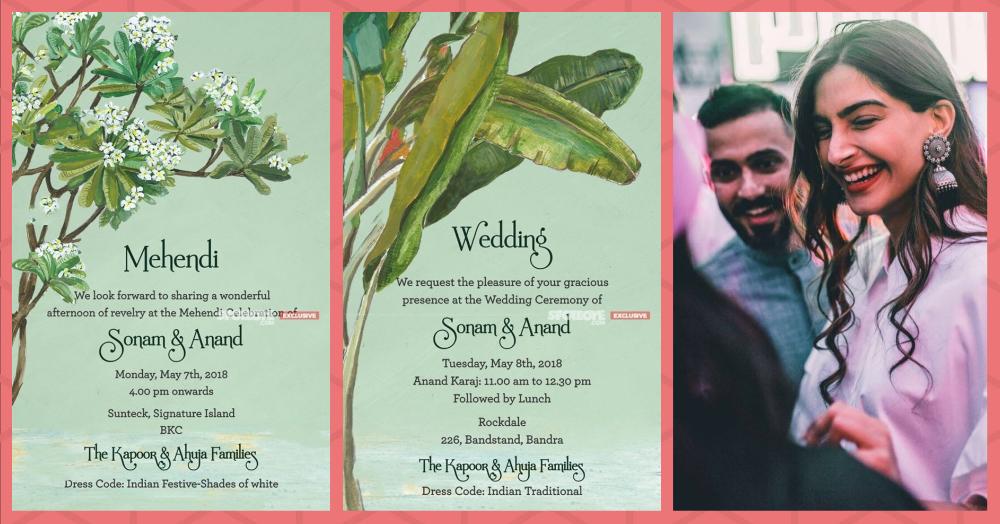 #SonamDiWedding: Sonam Kapoor &amp; Anand Ahuja&#8217;s Wedding Invites Are Out!