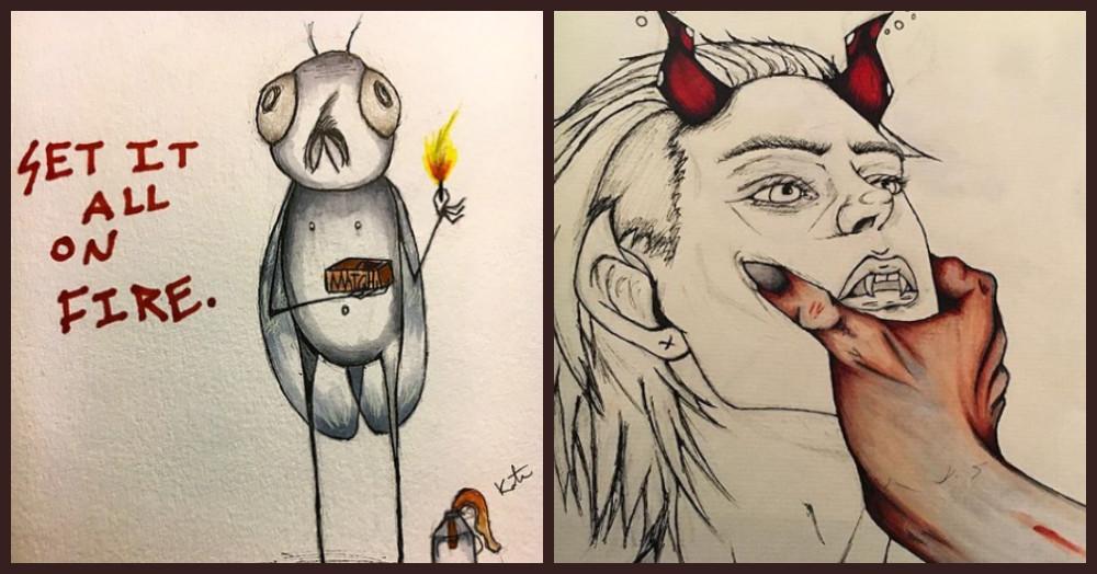 This Artist Sketches Her Schizophrenic Episodes And It’s Beautiful!