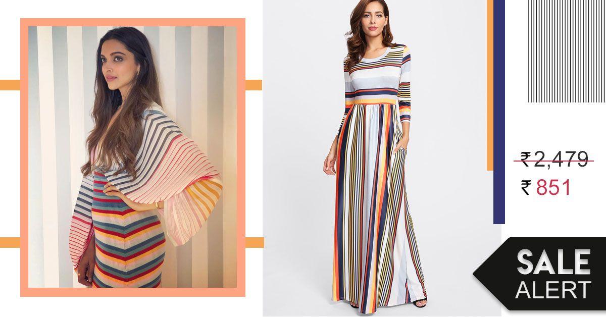 #WhenInCannes: We Found Deepika&#8217;s Candy Striped Dress For A Price You Won&#8217;t Believe!