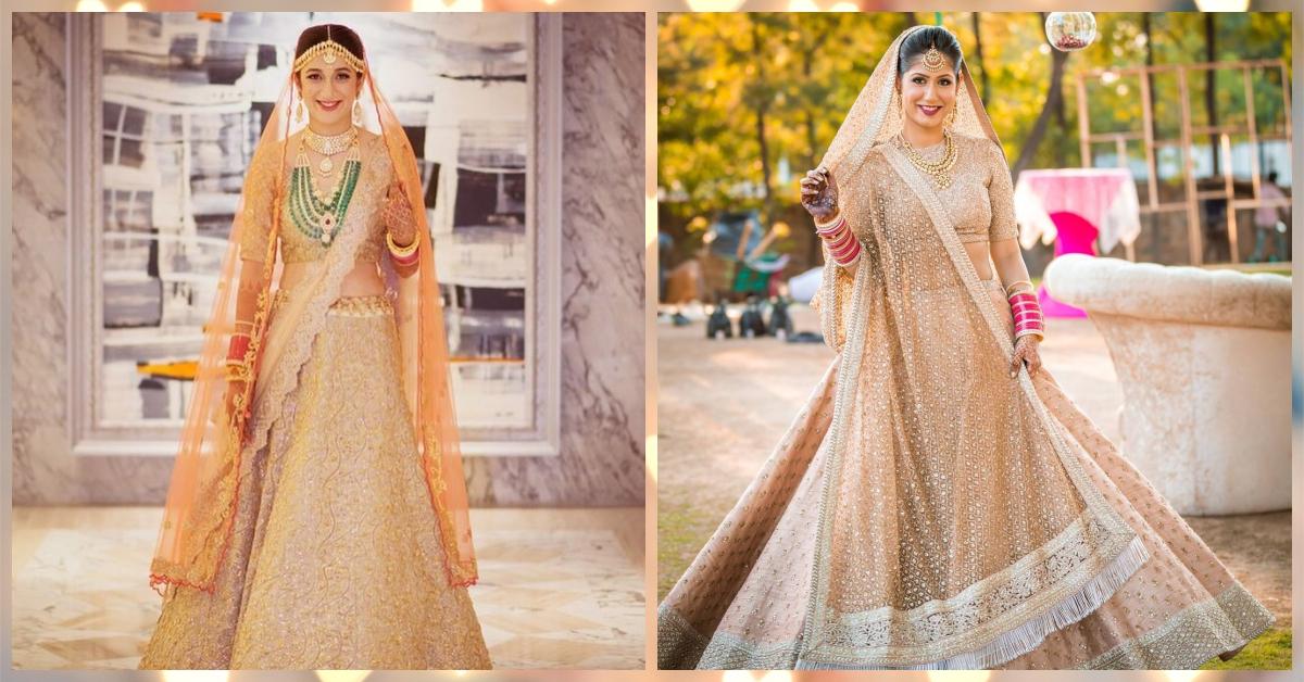The Most *Gorgeous* Gold-Toned Lehengas We Spotted On Brides!