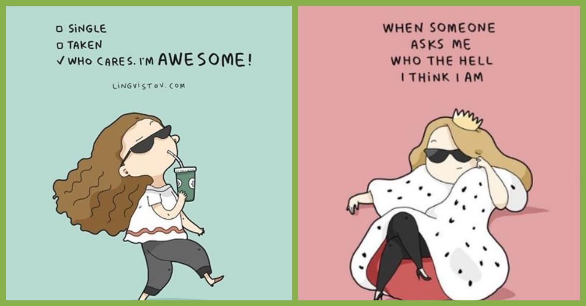 Single &amp; Awesome: 7 Cute Illustrations That Are Just *Perfect*!
