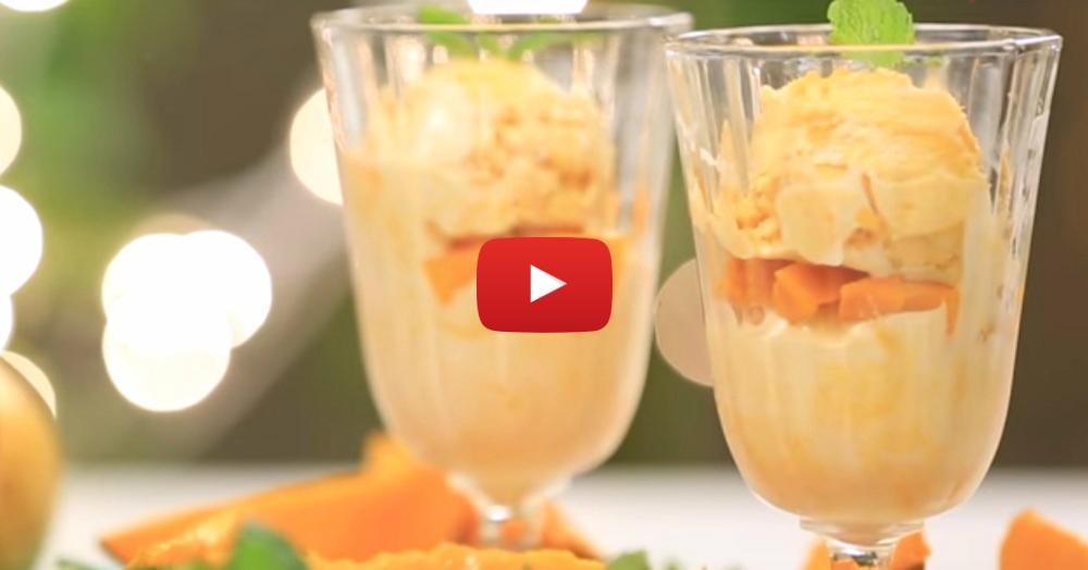 How To Make *Delicious* No Churn Mango Ice Cream At Home!