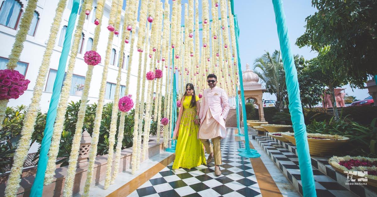 Move Over Pink &amp; Yellow, This Blue Persian-Themed Mehendi Decor Is Totally Slaying It!