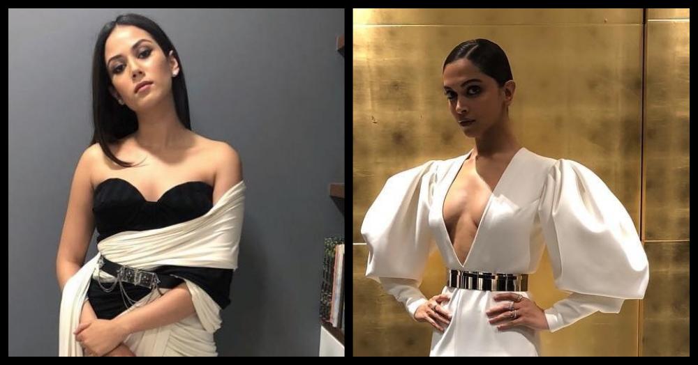 What&#8217;s More Dramatic: Mira&#8217;s Monochromatic Saree Or Deepika&#8217;s Power Sleeves?