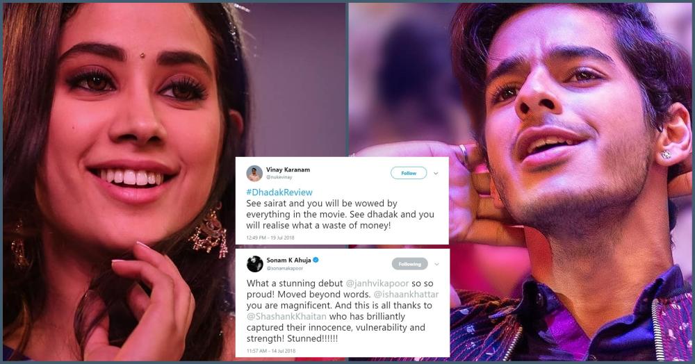 Bollywood Loves &#8216;Dhadak&#8217; But Twitter Gives A Thumbs Down To Janhvi &amp; Ishaan!