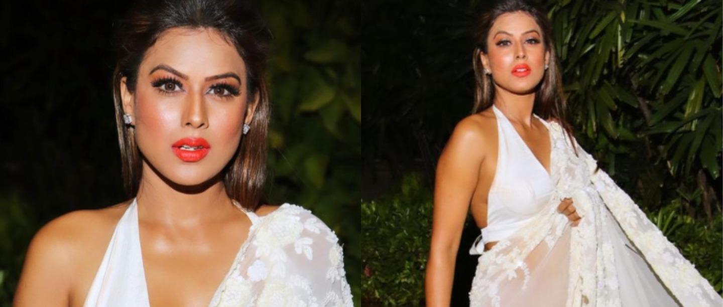 Can&#8217;t Look Away &#8216;Coz Nia Sharma&#8217;s Saree &amp; Plunging Blouse Is A Hit Look For Cocktail Night