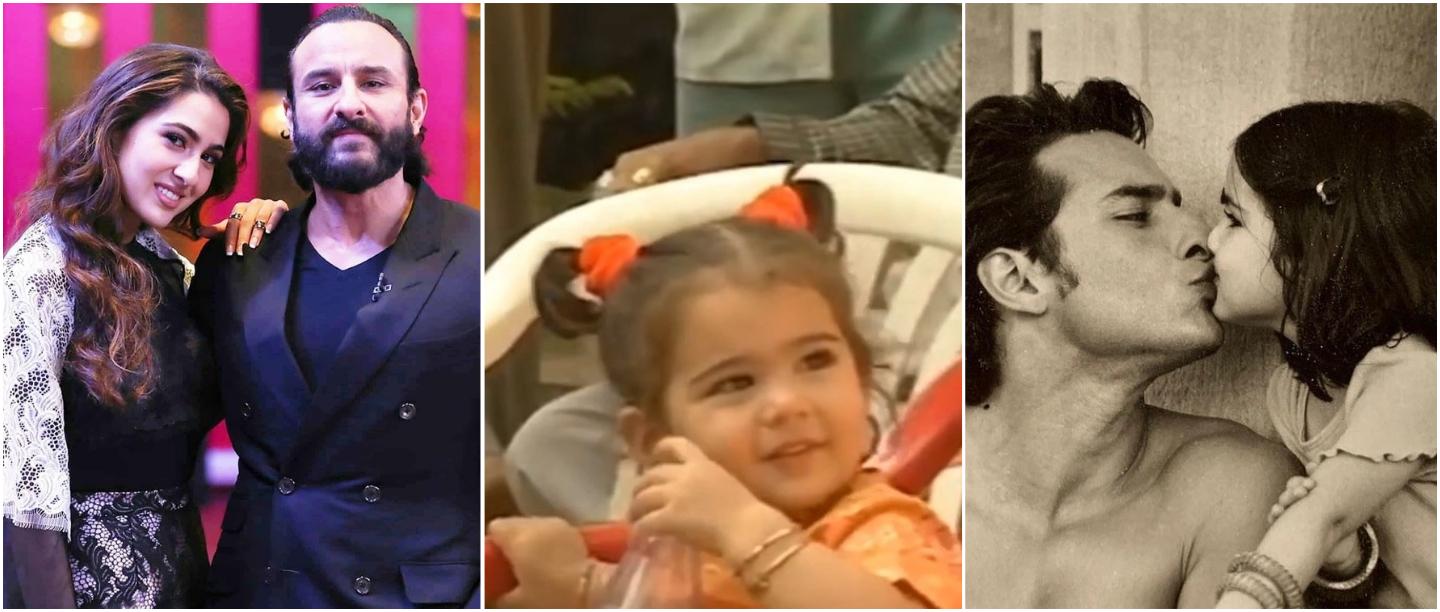 Baby Sara Ali Khan Chilling With Dad Saif On The Set Is The Cutest Thing You&#8217;ll See Today!