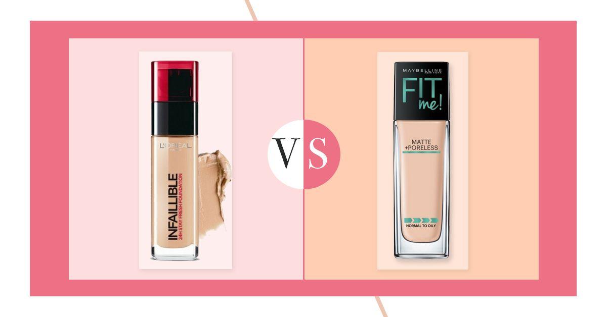 Foundation Face-Off! Maybelline Fit Me Matte + Poreless VS L&apos;Oreal Infallible 24h Foundation