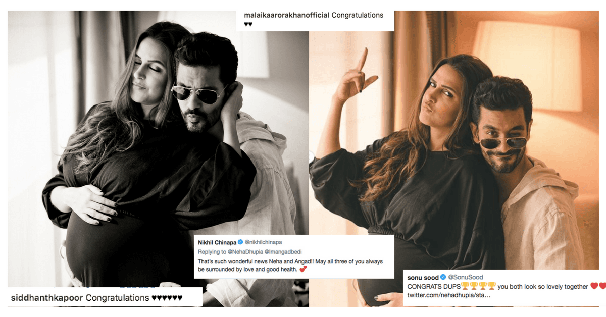 Wishes From Bollywood Pour In For The Soon-To-Be Parents, Neha Dhupia &amp; Angad Bedi!