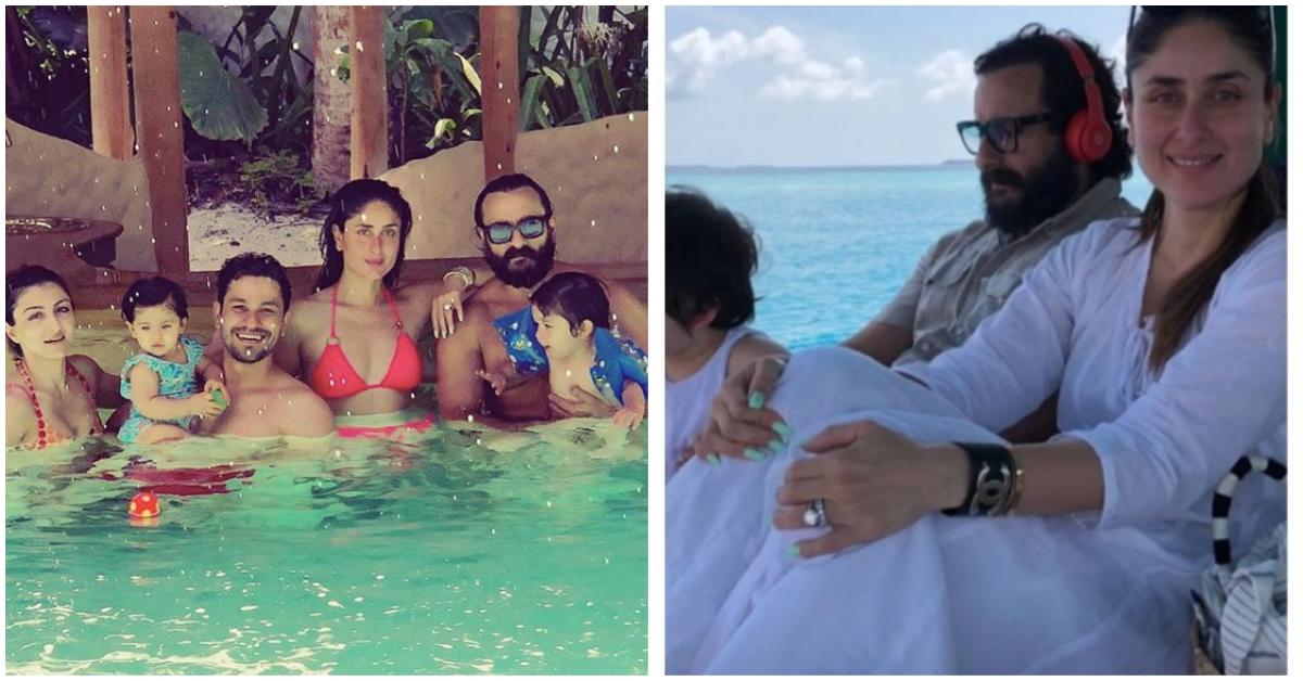 Taimur &amp; Inaaya Are Holidaying In The Maldives With Their Nawabi Families!