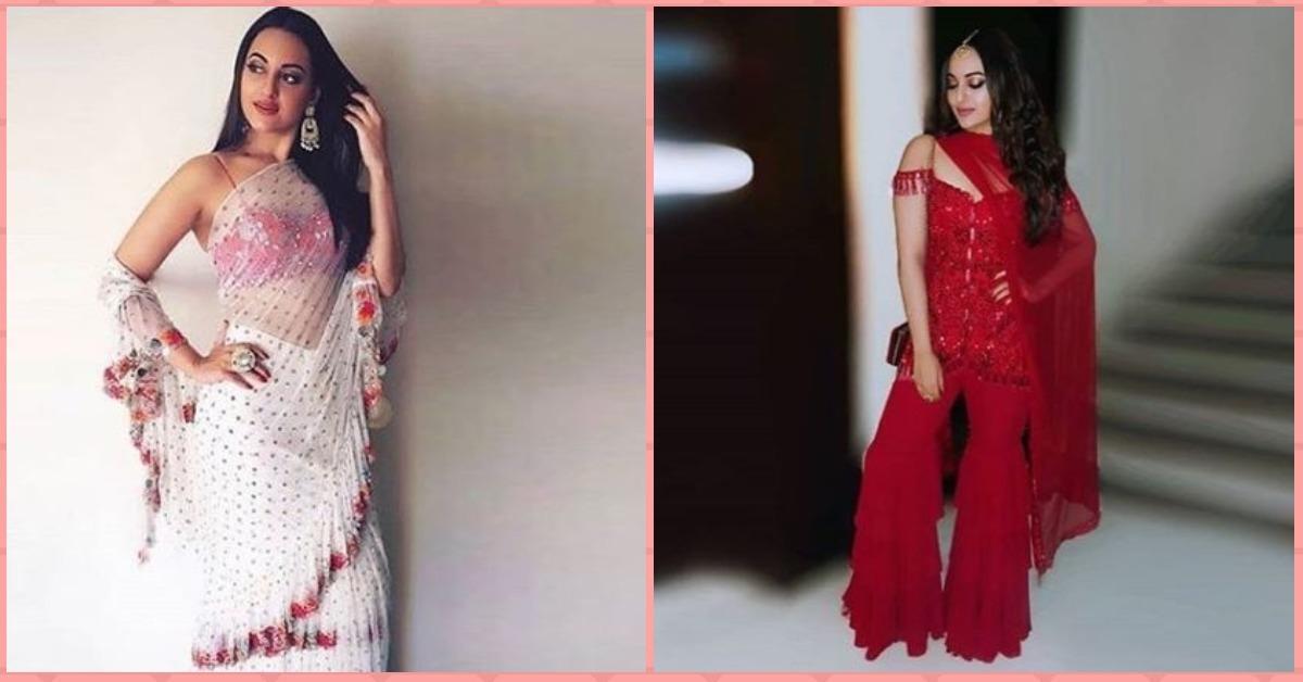 Sonakshi Sinha Looked *Stunning* In Red At Her Veere Di Wedding!