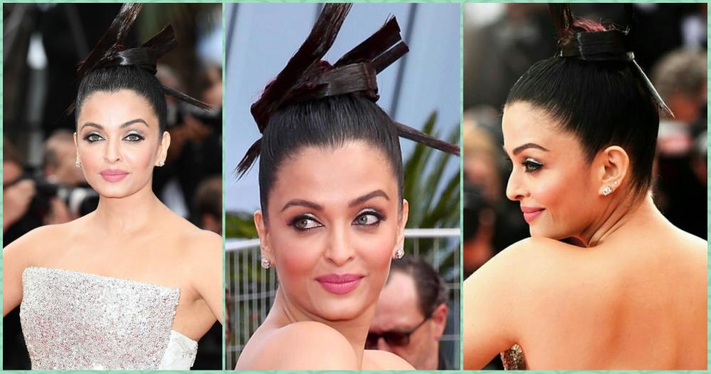 #Cannes2018: Aishwarya Rai Bachchan Gives The Sleek Top Knot A Feathery Upgrade