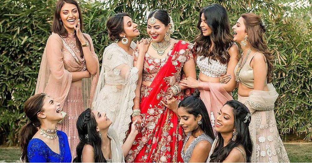 THIS Bollywood Bridesmaid Is Giving Us All The Right Kinds Of Blues In A Ruffle Saree