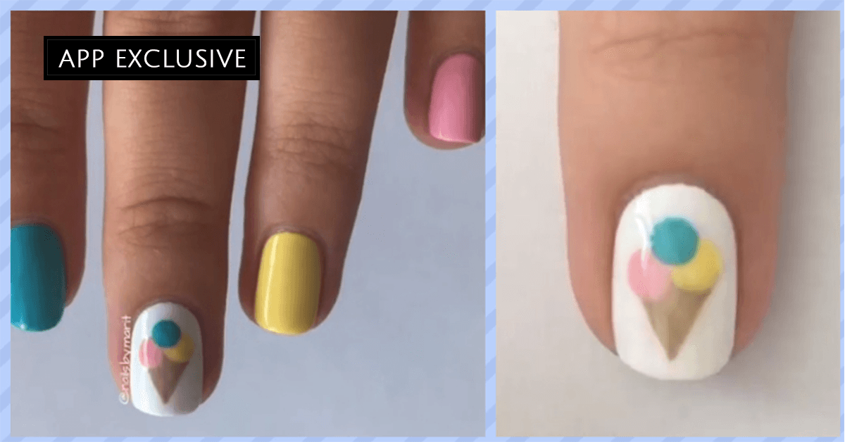 Instagram Find: SLURP: This Ice Cream Themed Nail Tutorial Is Yummy!
