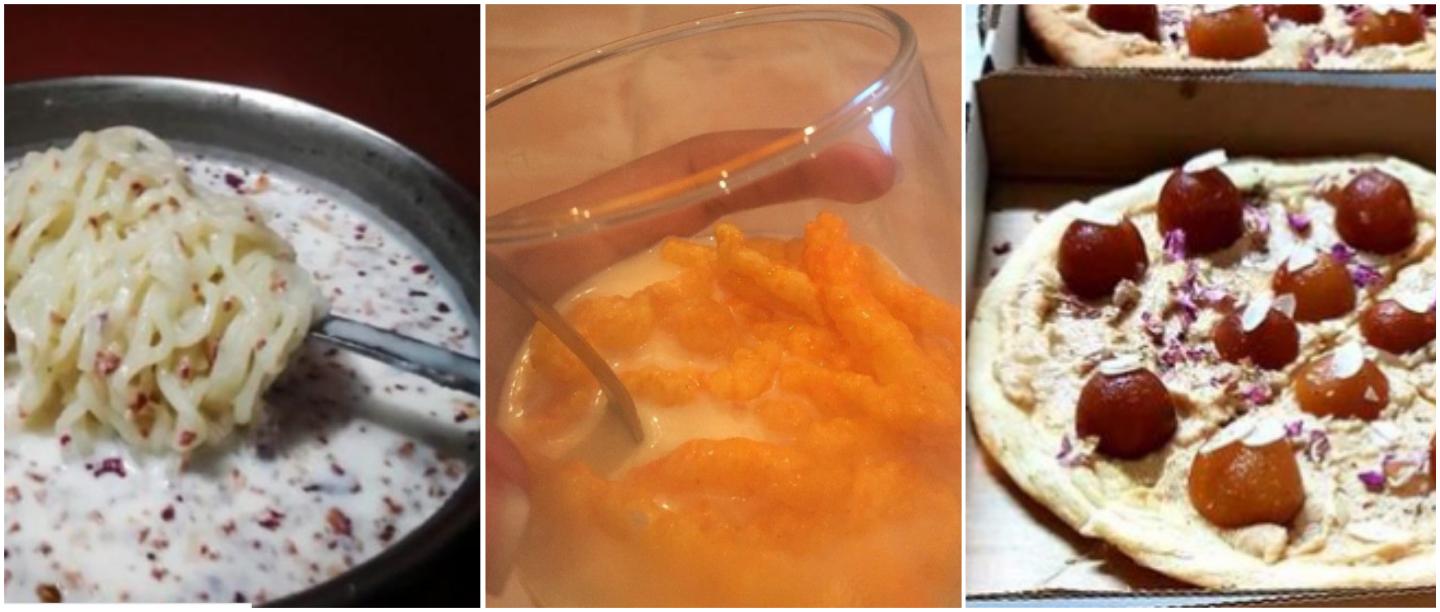 Gulab Jamun Pizza To Kurkure Milkshake: Weird Food Combos That Are Crushing Our Soul