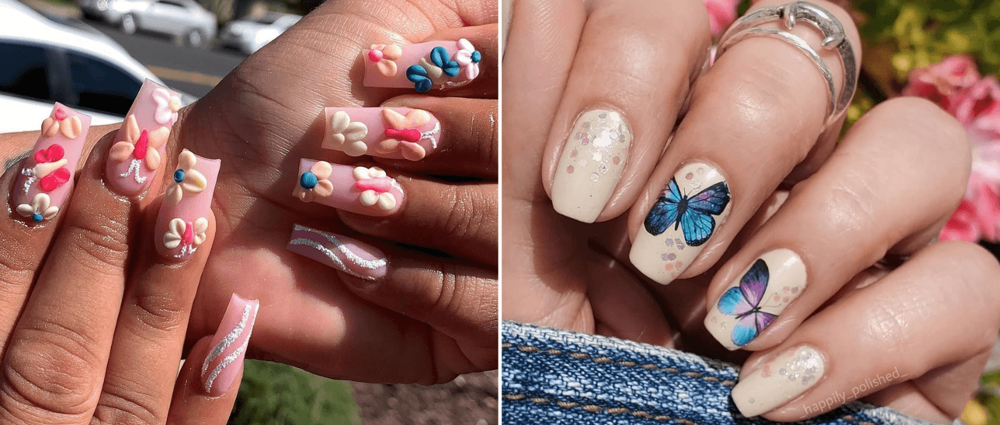 butterfly nails, butterfly nails trend