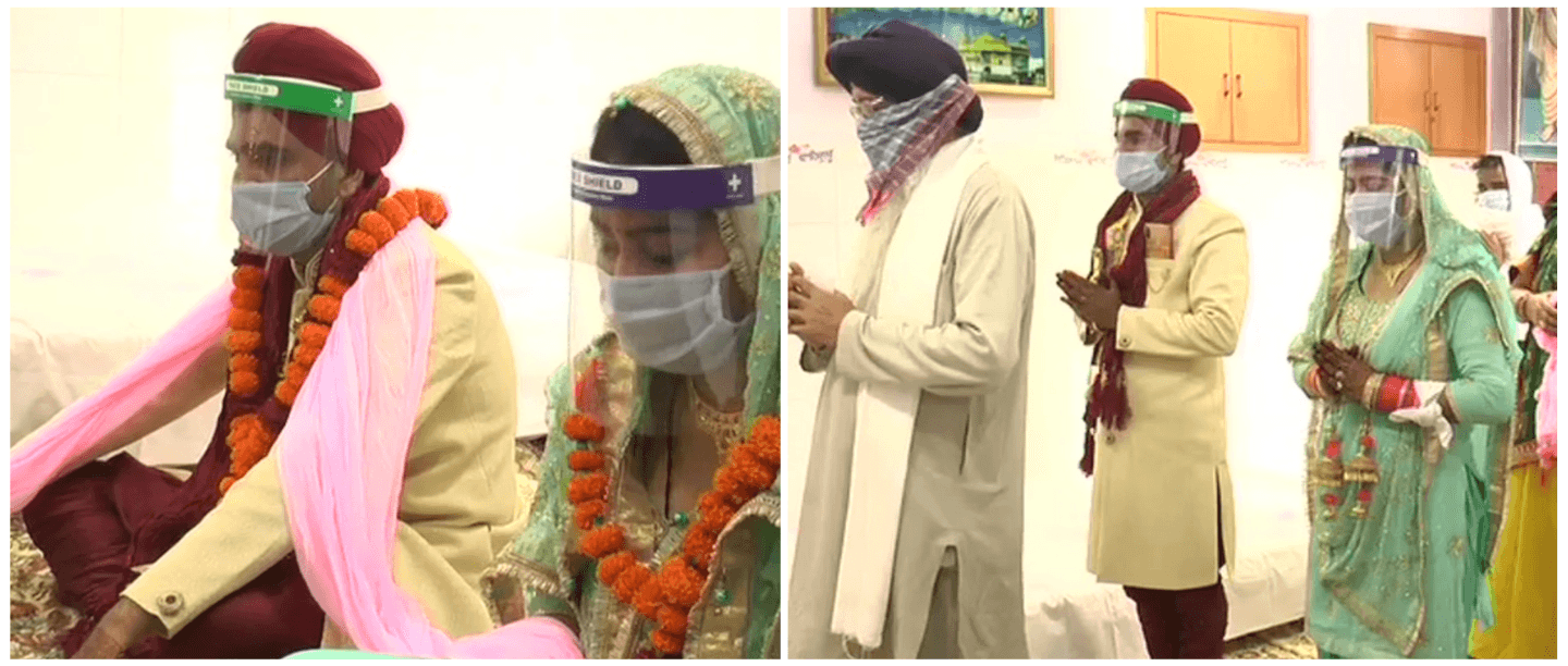2020 Weddings: Couple Gets Married In A Gurudwara Armed With Masks &amp; Face Shields