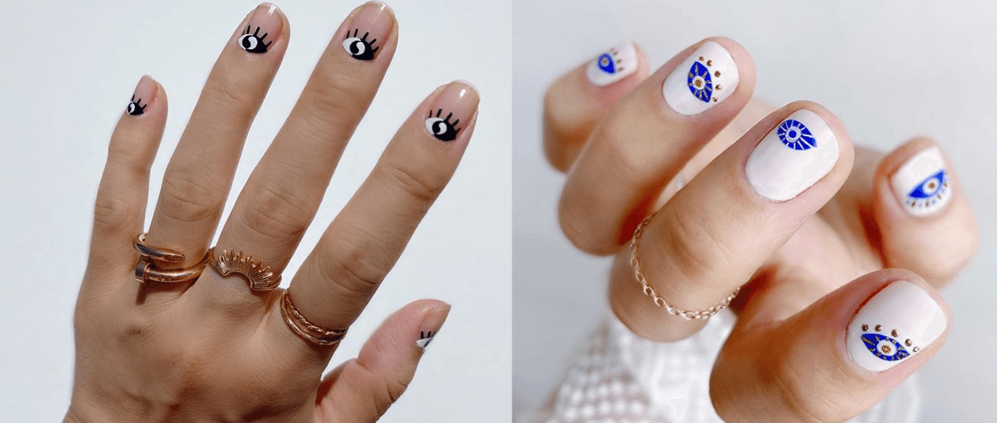 Bid Adieu To Bad Vibes With This New Eye-Catching Nail Art Trend