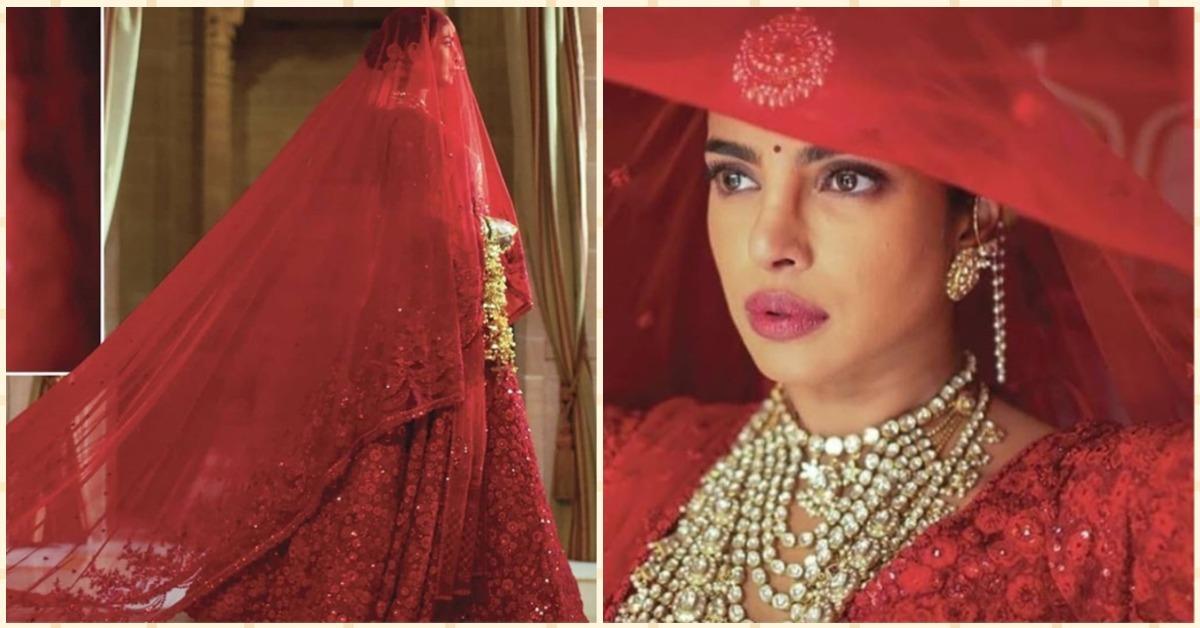 Priyanka&#8217;s Laal Dupatta (&amp; Outfit) At Her Red Wedding Was An Ode To Her Everlasting Love For Nick!