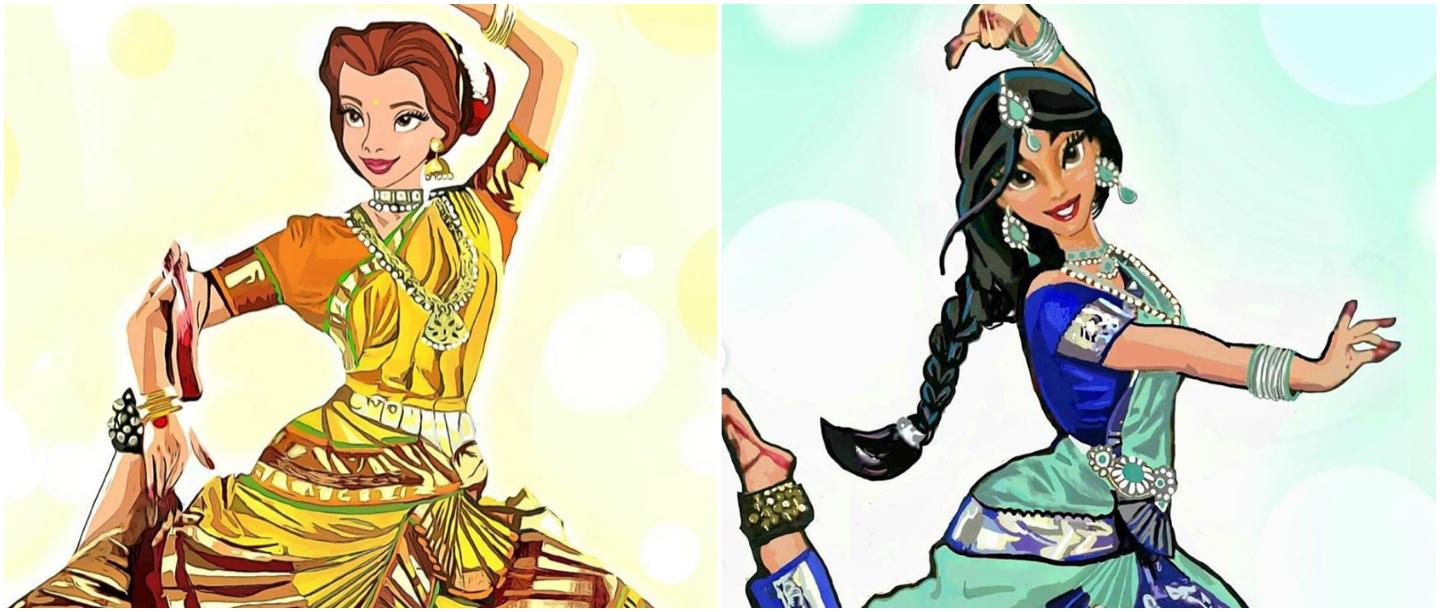 Artist Reimagines Disney Princesses As Classical Indian Dancers &amp; We&#8217;re Loving The Outfits