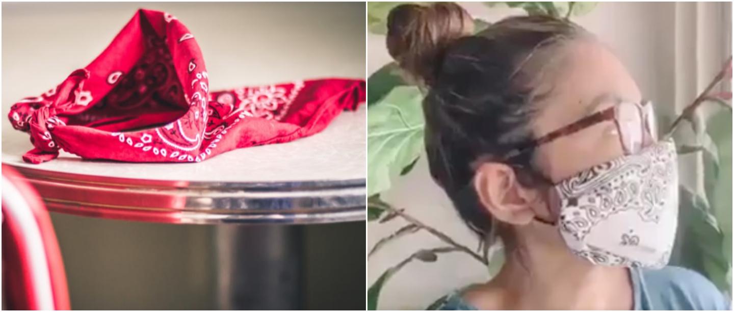#TrendAlert: People Are Making Face Masks At Home Using A Bandana &amp; Hair Ties &amp; Why Not!