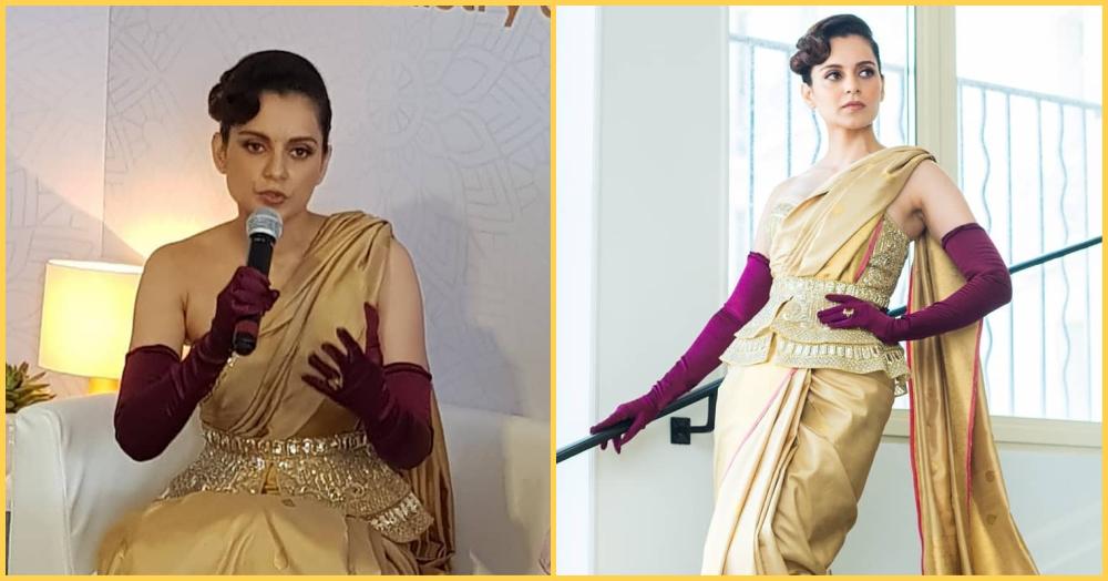 All That Glitters Is Gold: Kangana Ranaut Sparkles In A Kanjivaram Saree At The Cannes Film Festival
