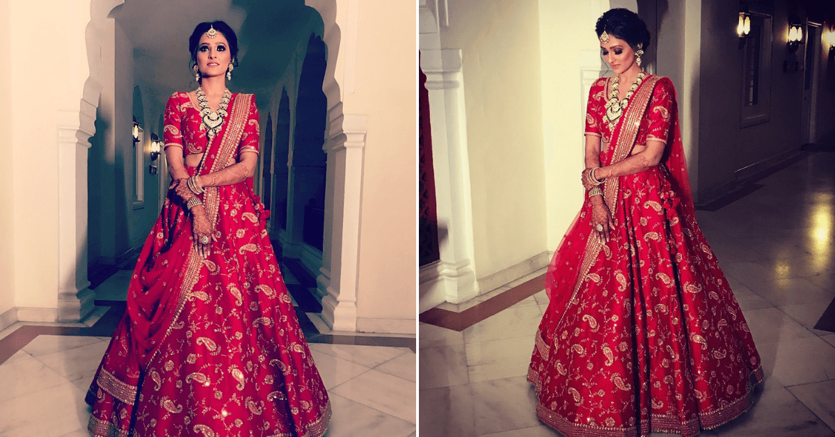 This Sabyasachi Bride In Red Looked Like An Angel Dancing On &#8216;Piya Tose Naina Lage&#8217;
