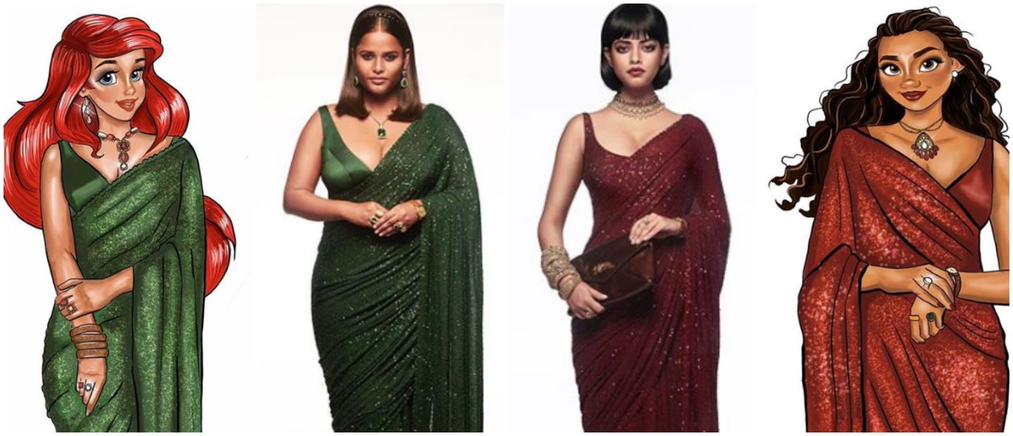 Artist Recreates Disney Princesses With A Sabyasachi Twist &amp; The Results Are Magical