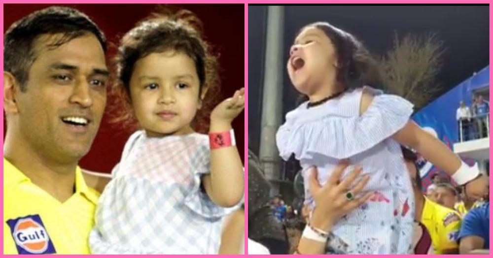 Come On, Papa! Baby Ziva Cheering For Dhoni Is The Cutest Thing You&#8217;ll See Today