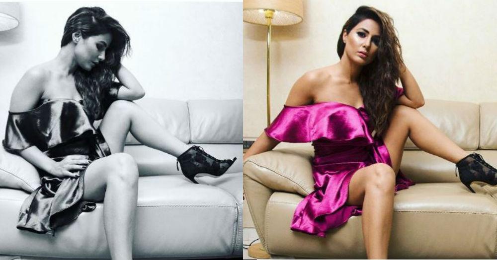 Hina Khan Shows Us Who The *Bigg Boss* Is In A Pink Satin Dress