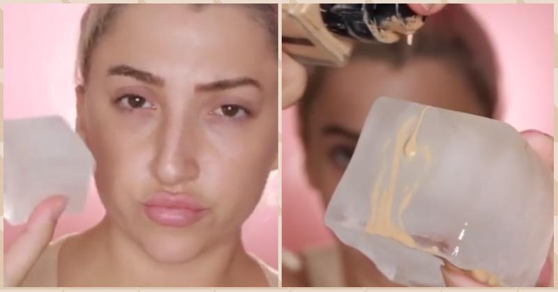A Makeup Artist Used An Ice Cube As A Primer &amp; It&#8217;s A Genius Move!