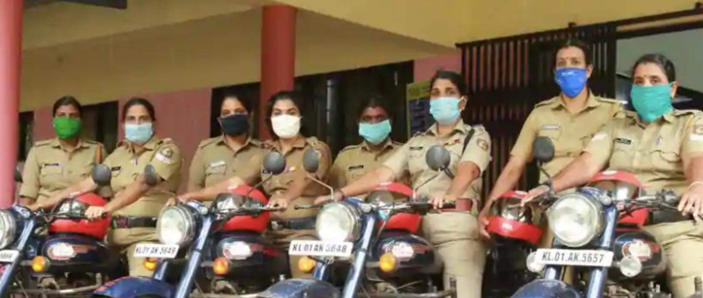 An All-Women Police Squad Riding Bullets Will Be On COVID-19 Duty In Kerala