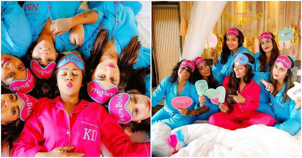 PJs, Pouts &amp; Poses: Krystle D&#8217;Souza And Squad Look Like Candy Floss At BFF&#8217;s Bachelorette
