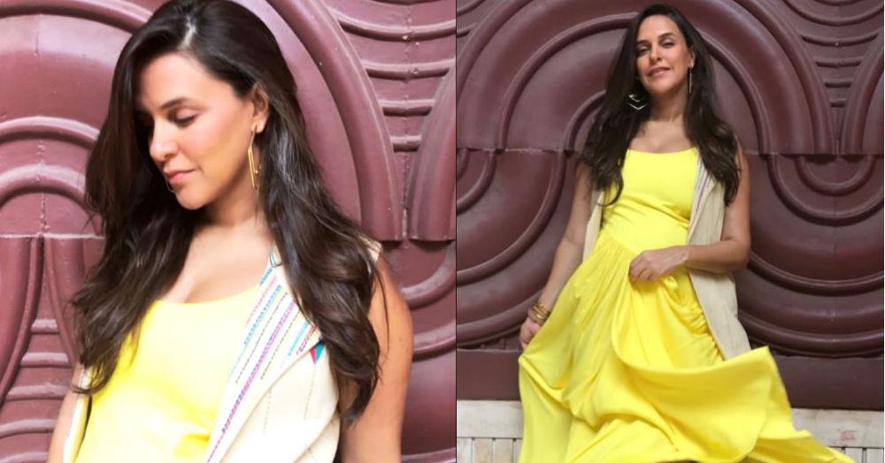 Bollywood’s Newest Mommy-To-Be Neha Dhupia Glows Like The Sun In This Yellow Maxi